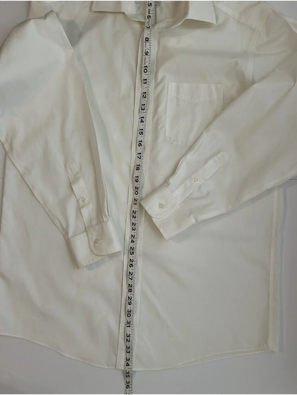 Roundtree & Yorke Gold Label Fitted Non Iron Men's Shirt 16/34 100% Cotton White